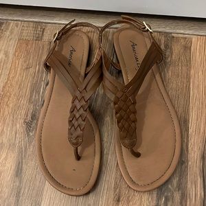 Beige American Eagle sandals